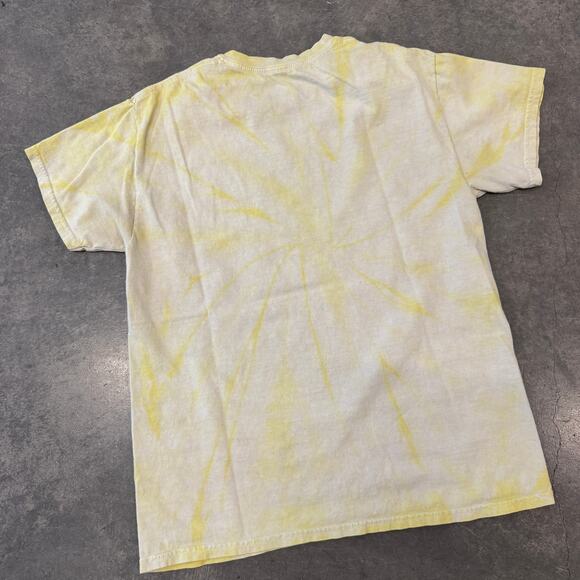 Vintage Y2K Los Angeles Lakers Tie Dye Mitchell & Ness Graphic Yellow Tee M - Picture 2 of 5